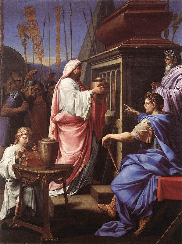 Eustache Le Sueur Caligula Depositing the Ashes of his Mother and Brother in the Tomb of his Ancestors china oil painting image